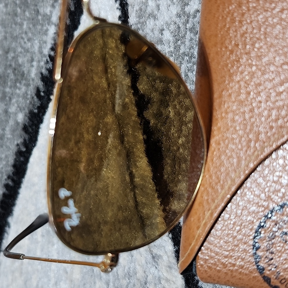 UNISEX RAY BAN AVIATOR GRADIENT METAL MATTE GOLD BROWN LENSES & CASE PRI… - Picture 2 of 12
